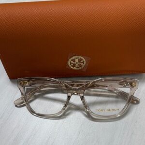 Tory Burch ty2132 Transparent Glasses with Bold Orange Case
